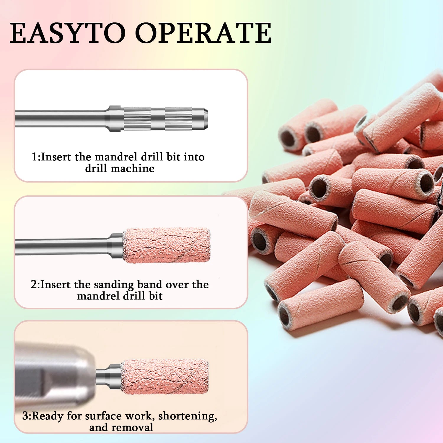 Electric Nail Drill Sanding Bands for Manicure and Pedicure - 6