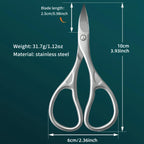 Precision Curved Stainless Steel Nail Scissors