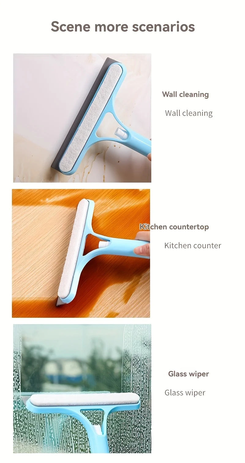 3-in-1 Glass and Window Cleaning Squeegee with Spray Bottle