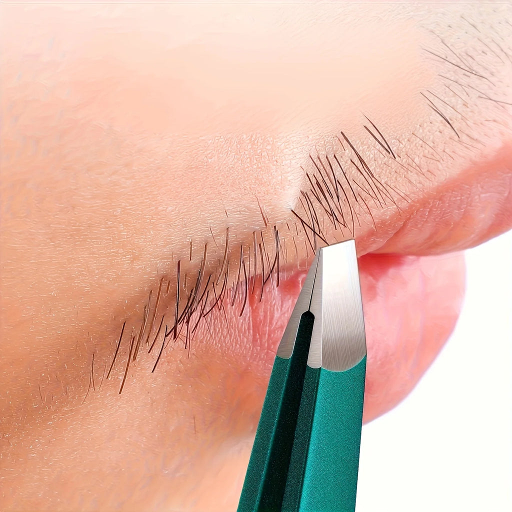 Precision Slanted Tip Tweezers for Hair Removal