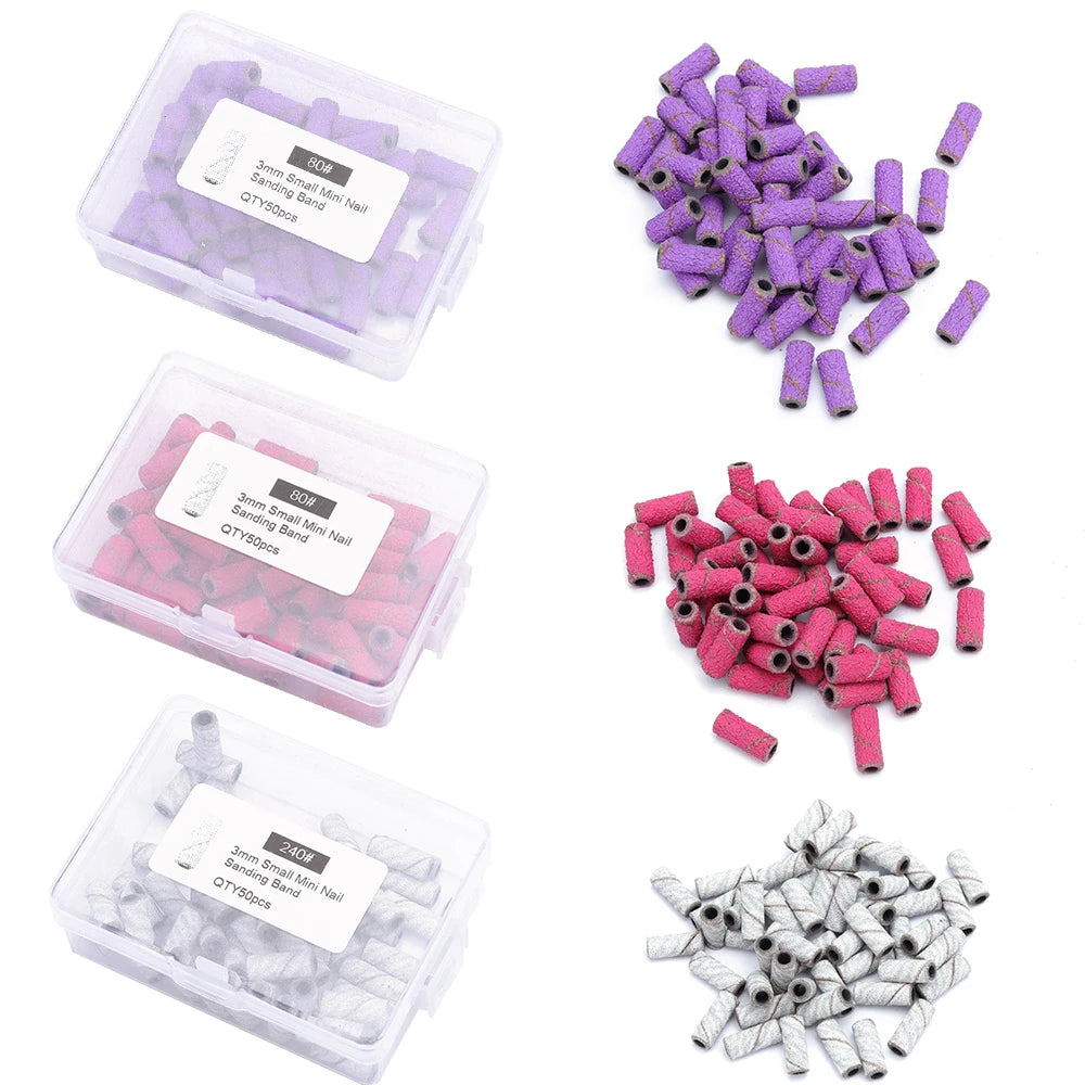 Professional Mini Nail Sanding Bands for Electric Drill
