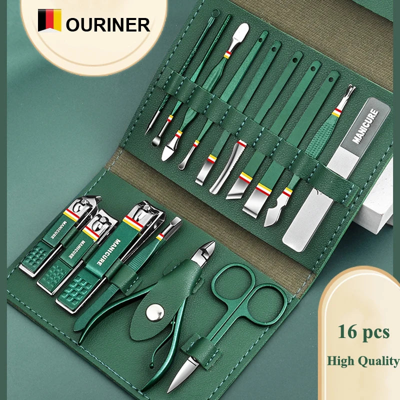 Professional Stainless Steel Manicure Grooming Set - 2