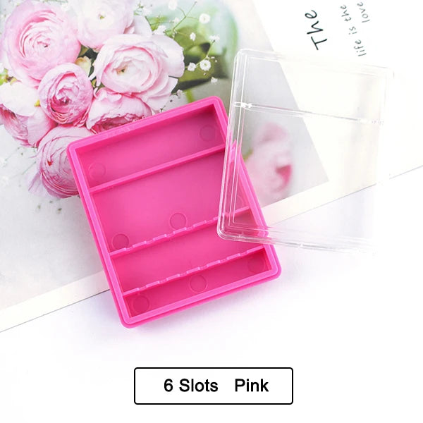 Clear Nail Drill Bit Storage Case