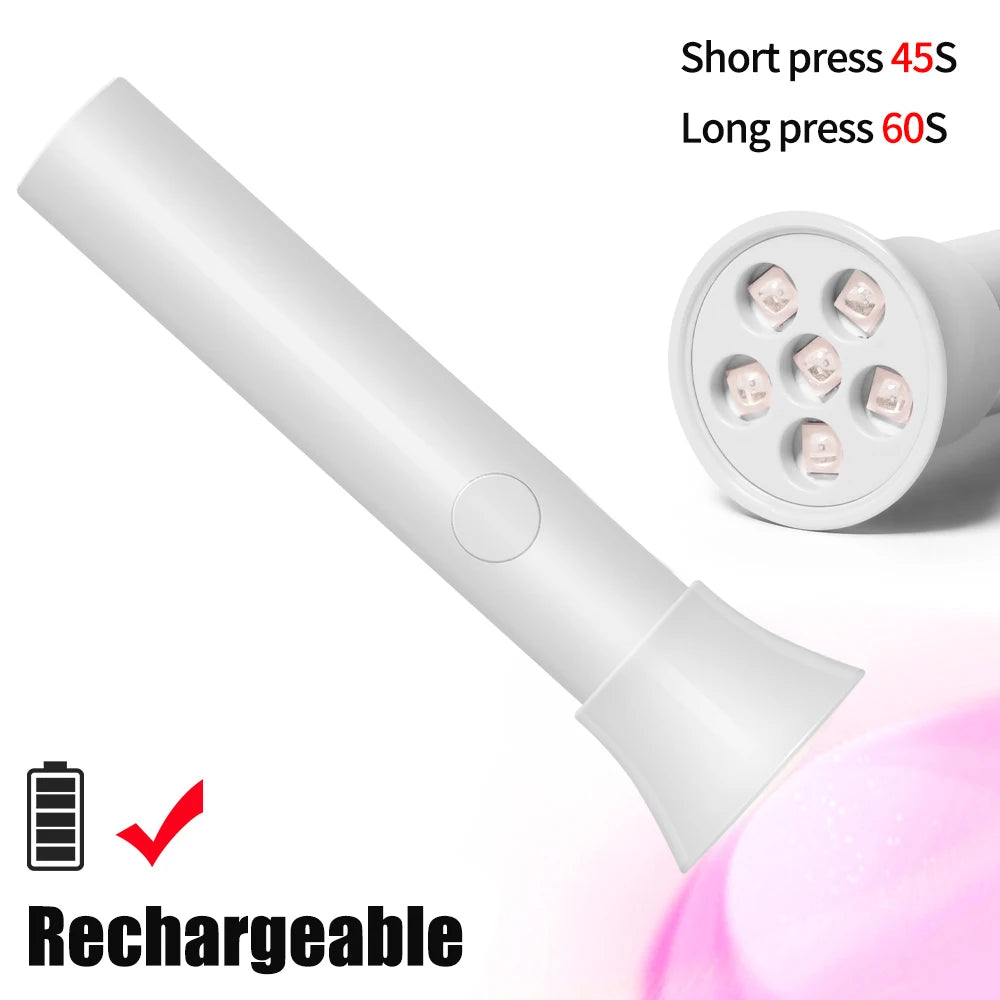 Portable Handheld UV LED Nail Curing Lamp for Gel Polish
