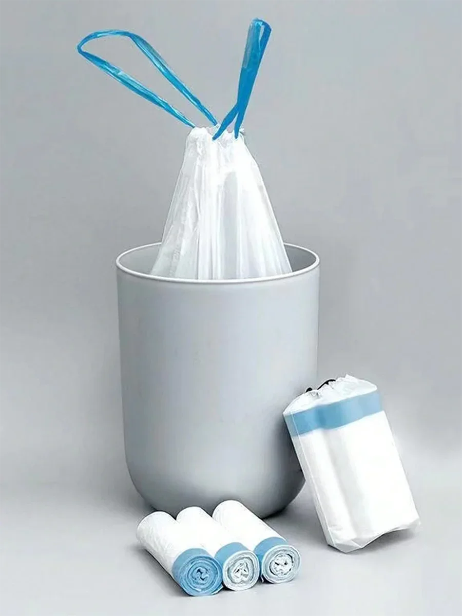 Heavy-Duty Drawstring Trash Bags for Kitchen and Home