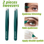 Precision Slanted Tip Tweezers for Hair Removal