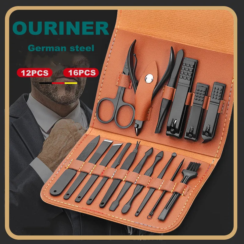 Professional Stainless Steel Manicure and Grooming Kit - 7