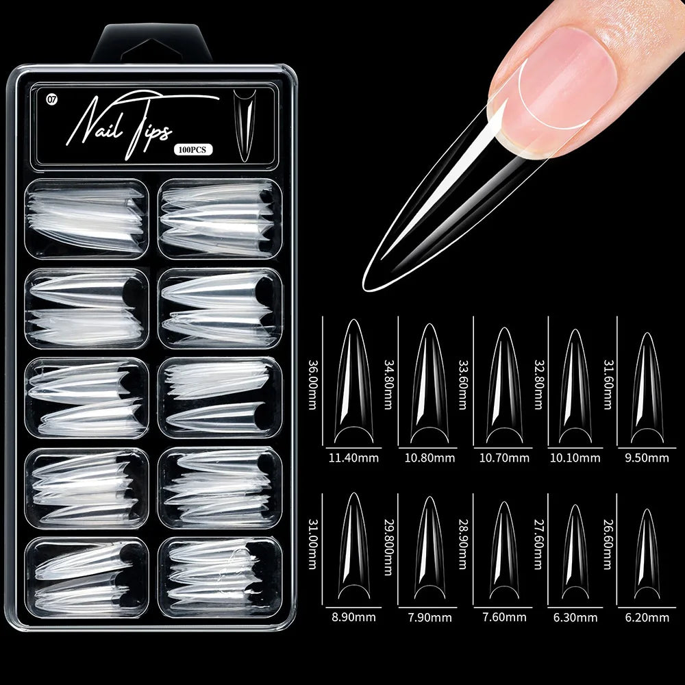 Full Cover Press-On Nail Tips for Professional Manicure - 7