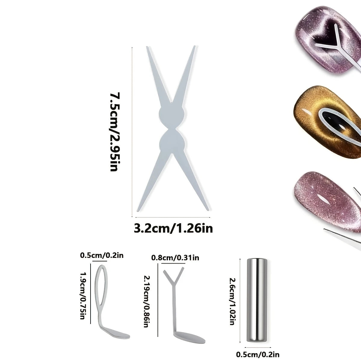 Magnetic Cat Eye Nail Art Shaping Tool Kit - 14