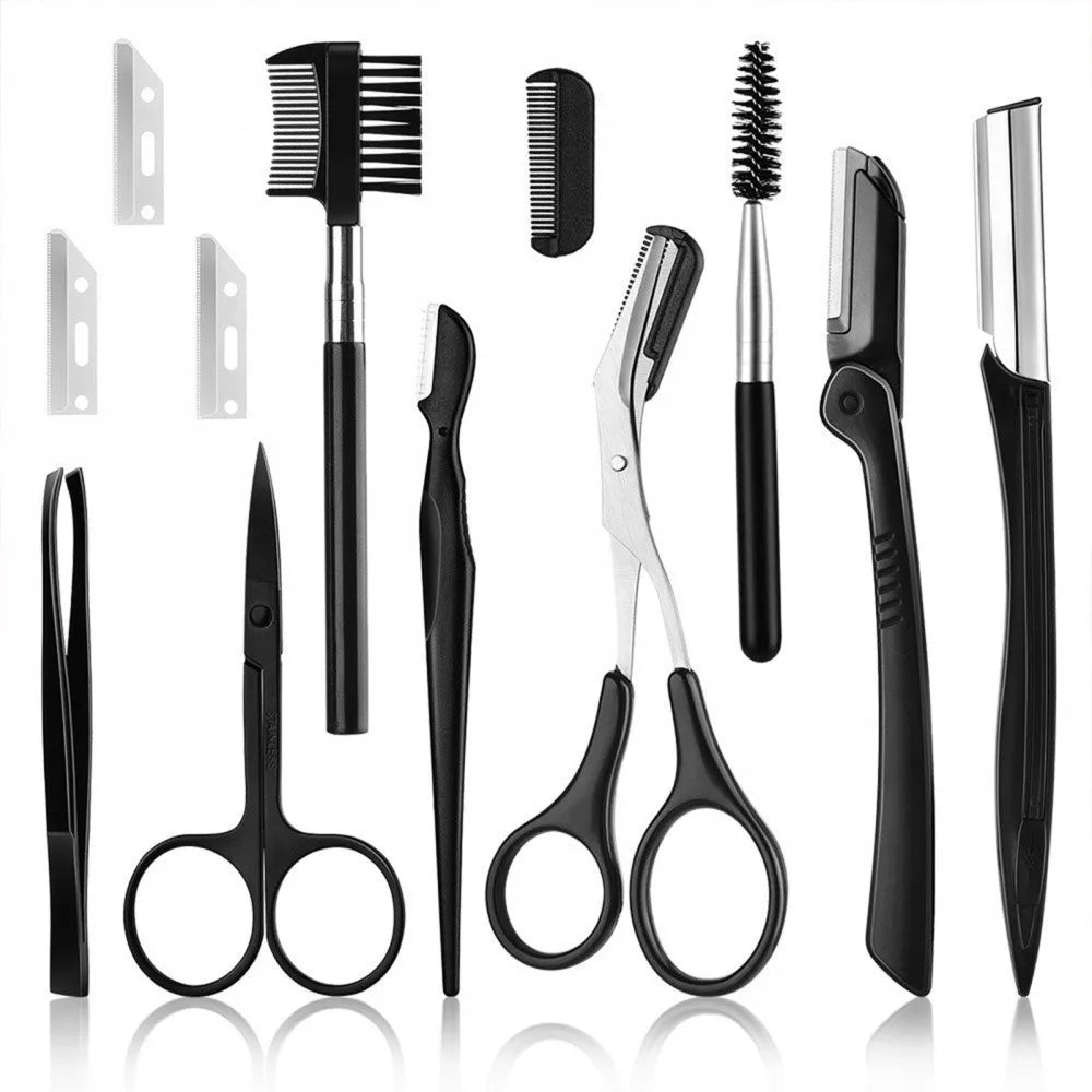 Professional Eyebrow Grooming and Facial Hair Trimmer Set - 16