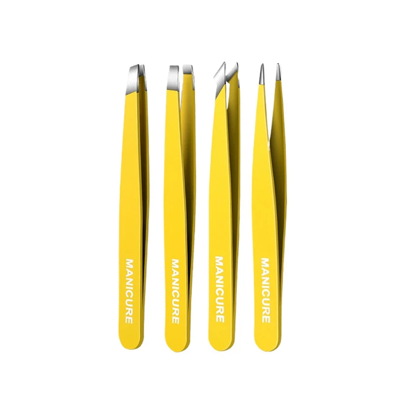 Precision Slanted Eyebrow Tweezers Set
