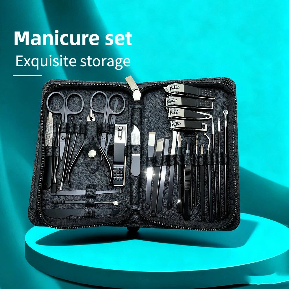 Professional Gradient Stainless Steel Manicure Grooming Kit - 2