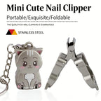 Cute Cat Portable Nail Clipper with Keychain