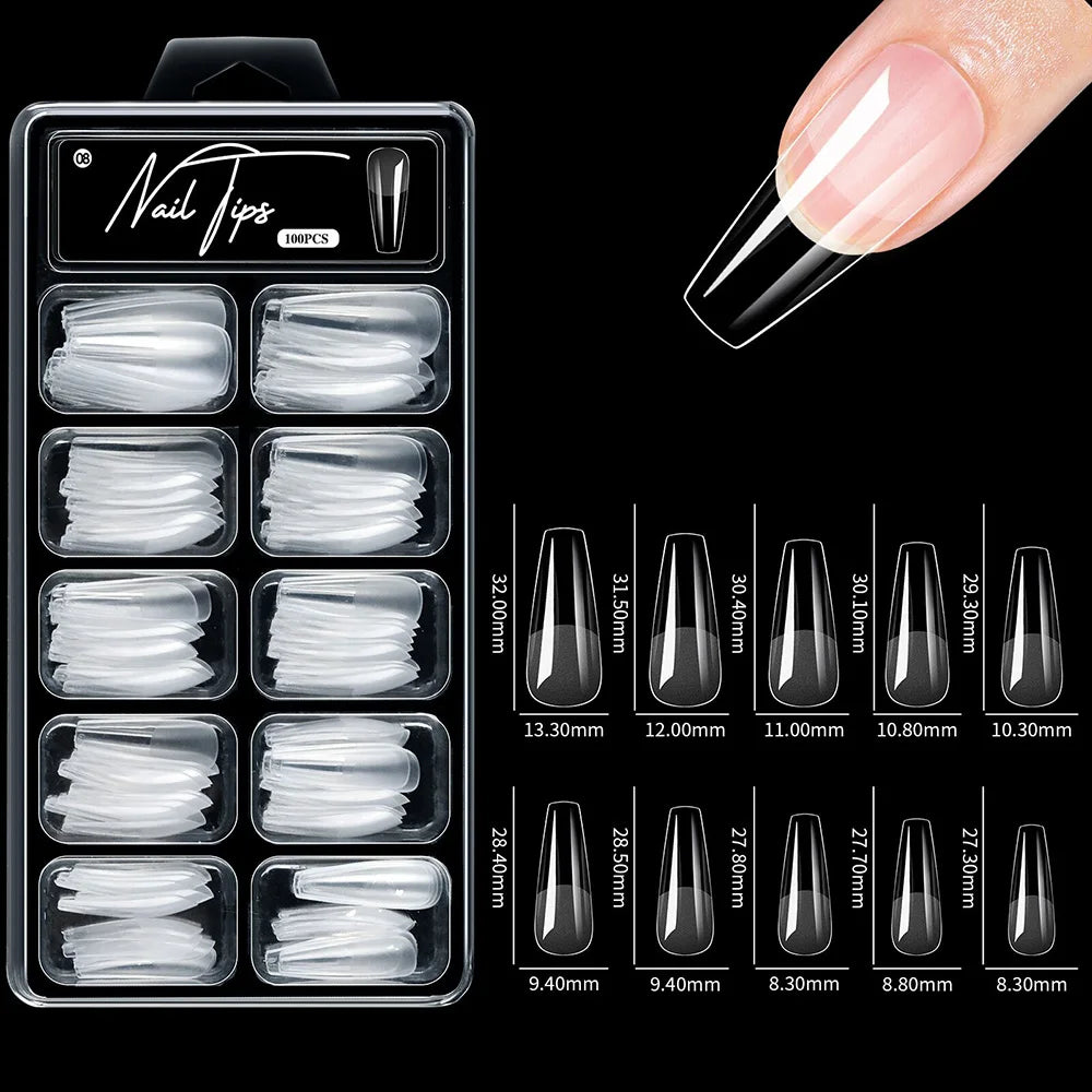 Full Cover Press-On Nail Tips for Professional Manicure - 11