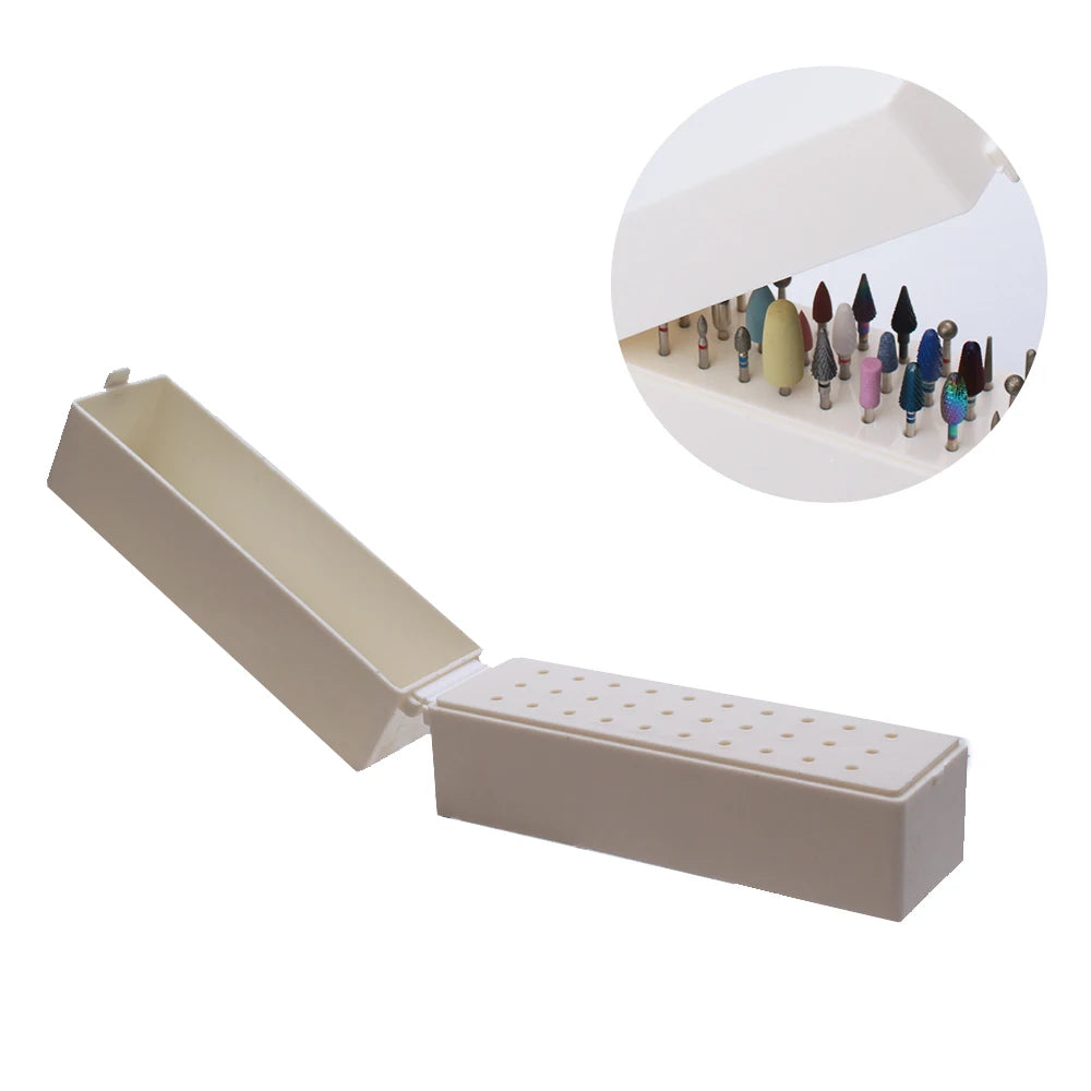 30-Slot Nail Drill Bit Organizer Storage Case - 1