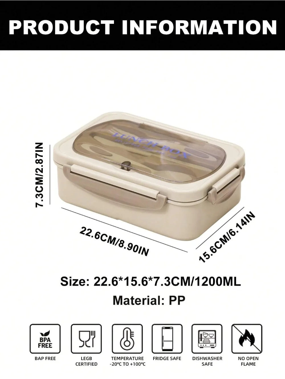 Leakproof 4-Compartment Bento Lunch Box