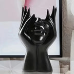 Human Face Art Desktop Organizer and Makeup Brush Holder