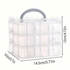 3-Tier Stackable Storage Organizer for Crafts and Jewelry
