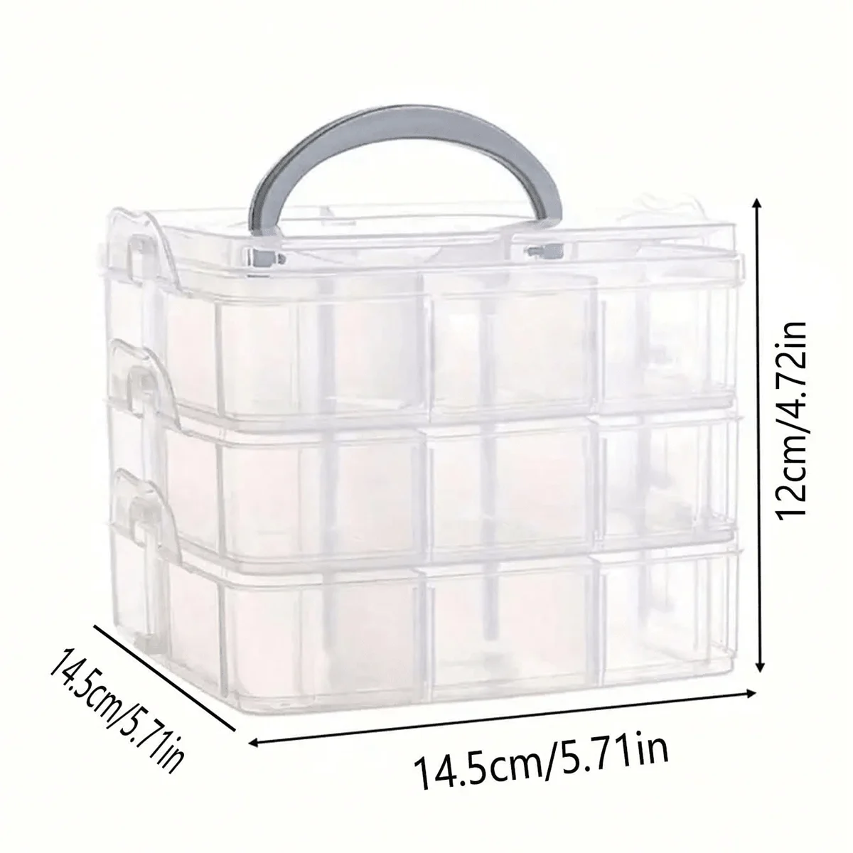 3-Tier Stackable Storage Organizer for Crafts and Jewelry