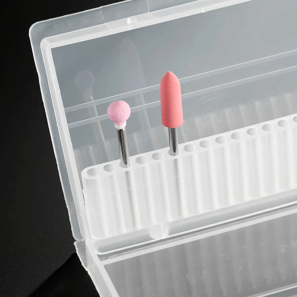 Clear Nail Drill Bit Storage Case - 3
