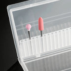 Clear Nail Drill Bit Storage Case