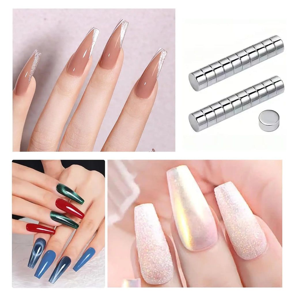 Magnetic Nail Art Guide and Length Measuring Tool