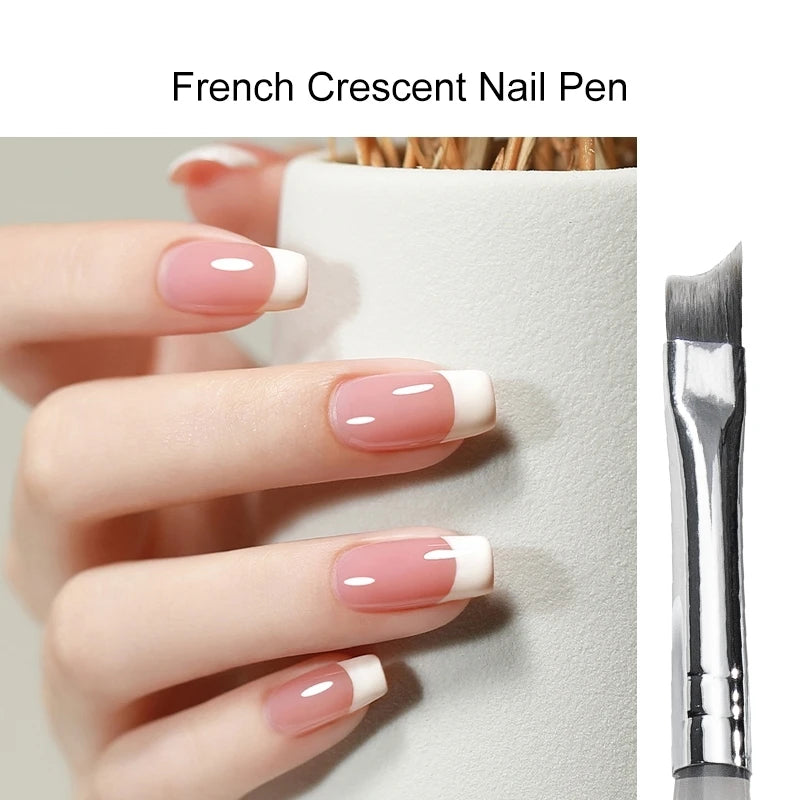 Professional French Tip Nail Art Brush for Perfect Manicures
