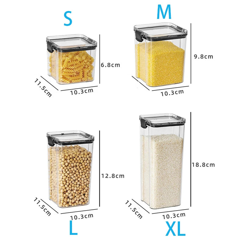 Airtight Clear Food Storage Container for Kitchen Organization