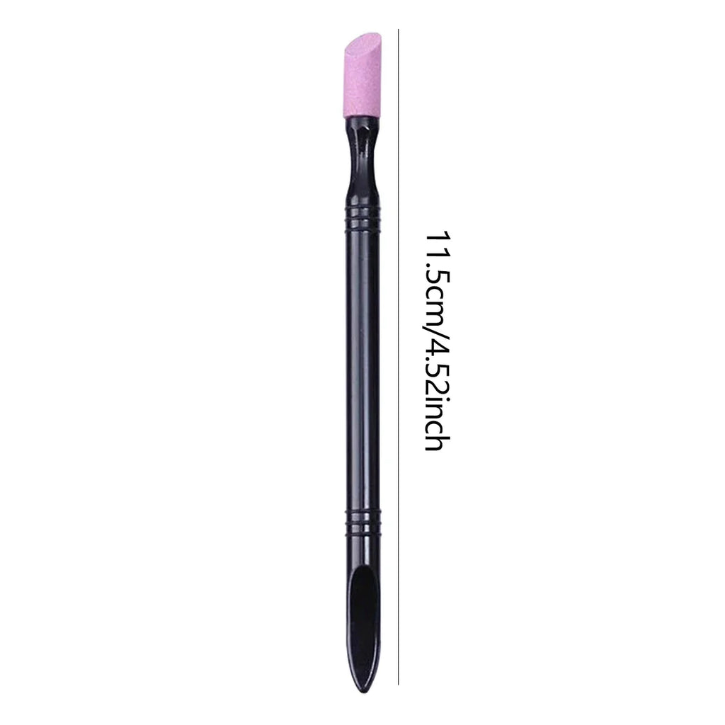 Dual-Ended Quartz Cuticle Pusher and Nail Trimmer