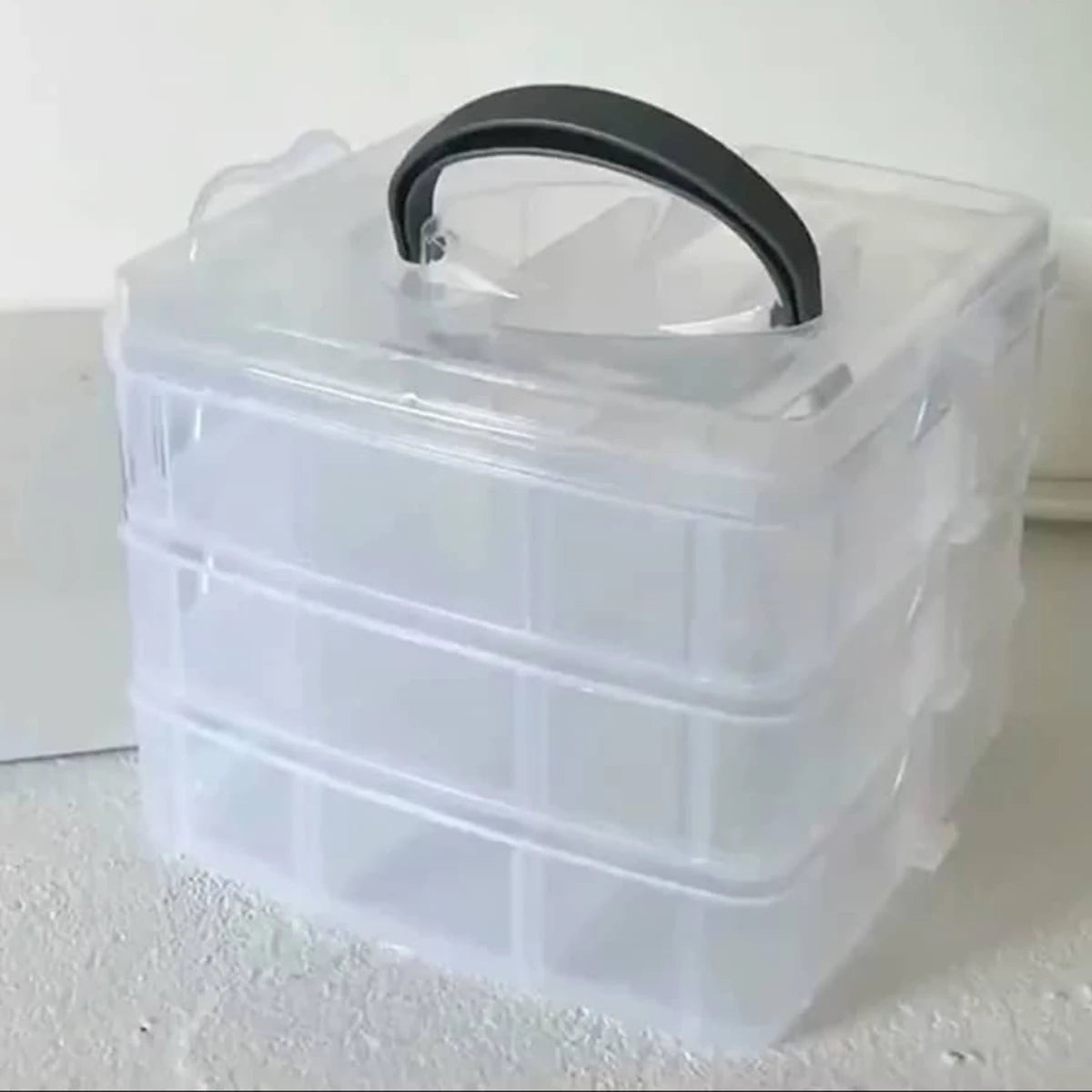 3-Tier Stackable Storage Organizer for Crafts and Jewelry