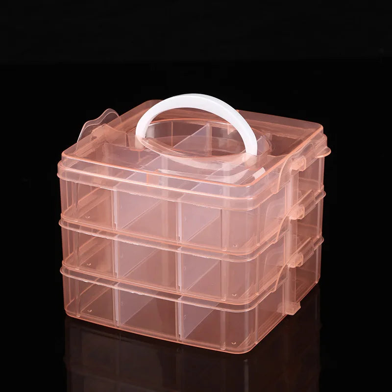 3-Tier Stackable Storage Organizer for Crafts and Jewelry - 11