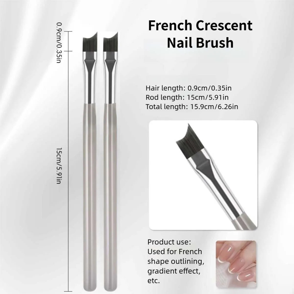 Professional French Tip Nail Art Brush for Perfect Manicures - 14
