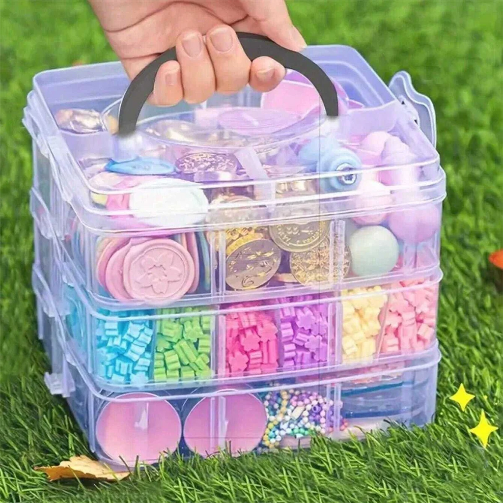 3-Tier Stackable Storage Organizer for Crafts and Jewelry