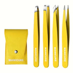 Precision Slanted Eyebrow Tweezers Set