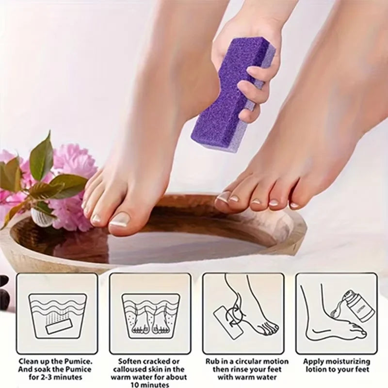 Dual-Sided Foot Exfoliating Pumice Stone for Smooth Heels