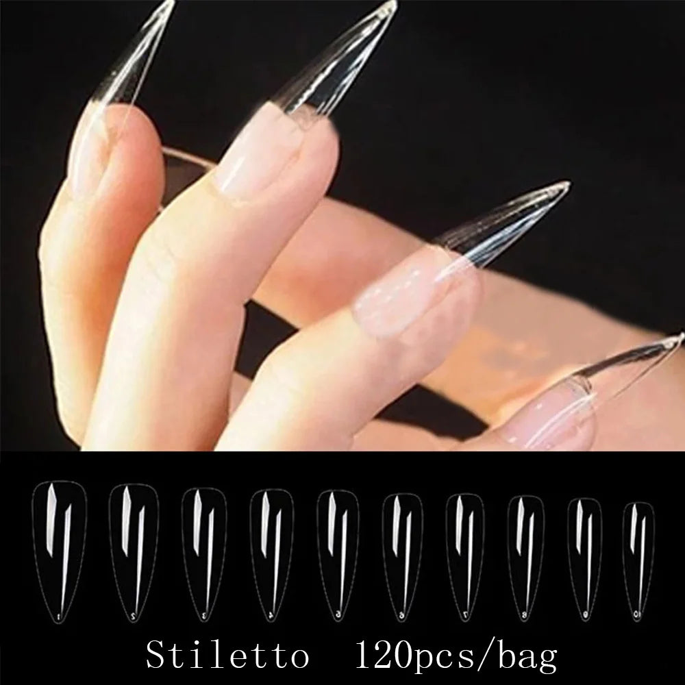 Almond Soft Gel Full Cover Press-On Nails - 2
