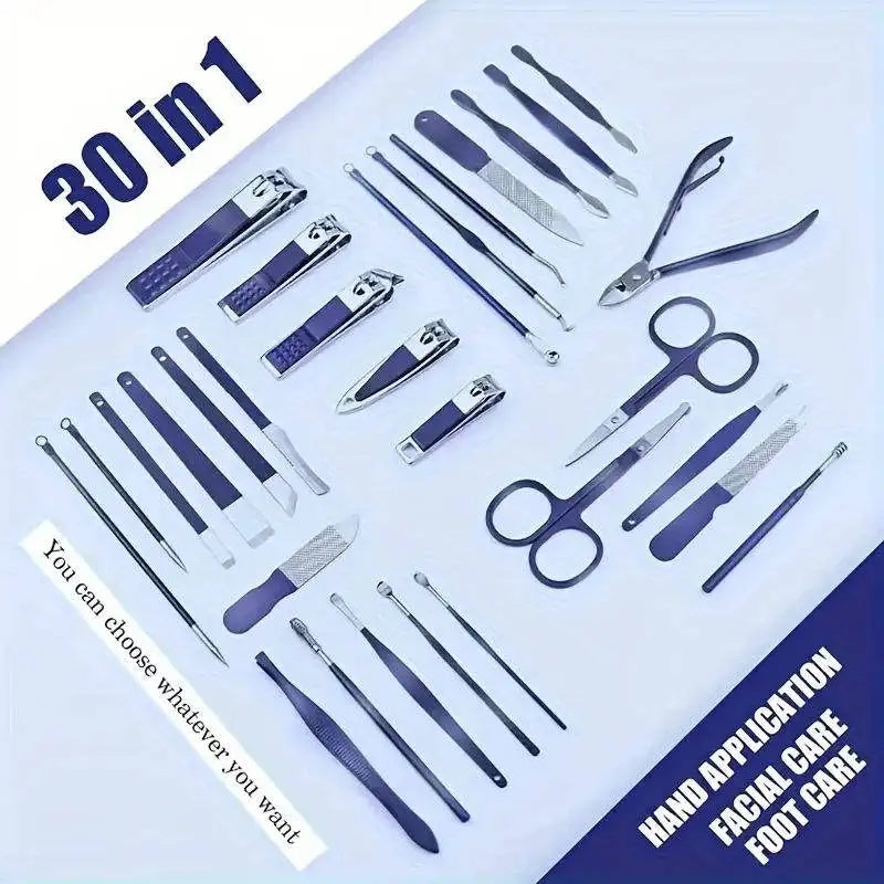 Professional Stainless Steel Manicure and Pedicure Grooming Kit - 2
