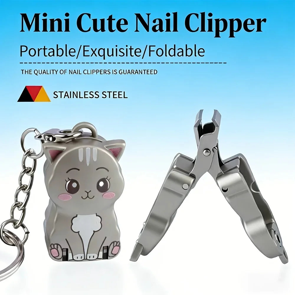 Portable Cat Design Keychain Nail Clipper