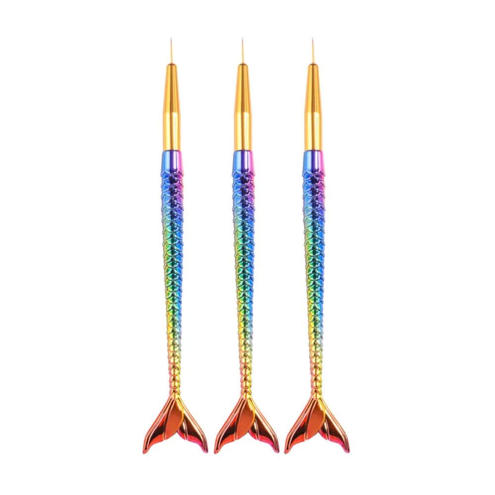 Mermaid Professional Nail Art Brush Set for Manicure Design