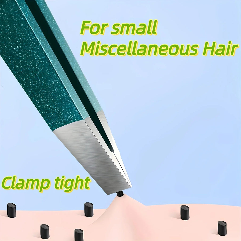 Precision Slanted Tip Tweezers for Hair Removal