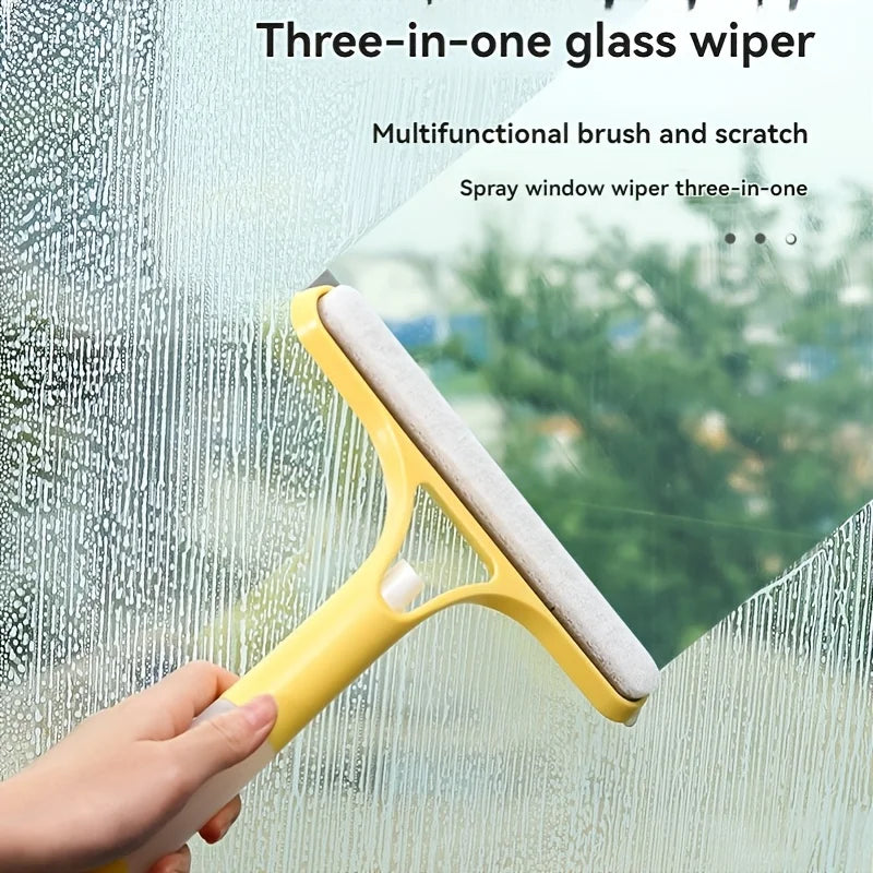 3-in-1 Glass and Window Cleaning Squeegee with Spray Bottle