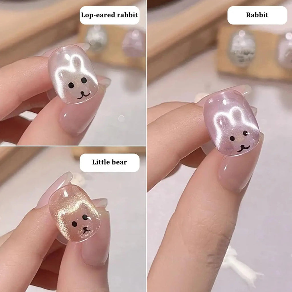 Rabbit Shape Cat Eye Nail Art Magnet Tool