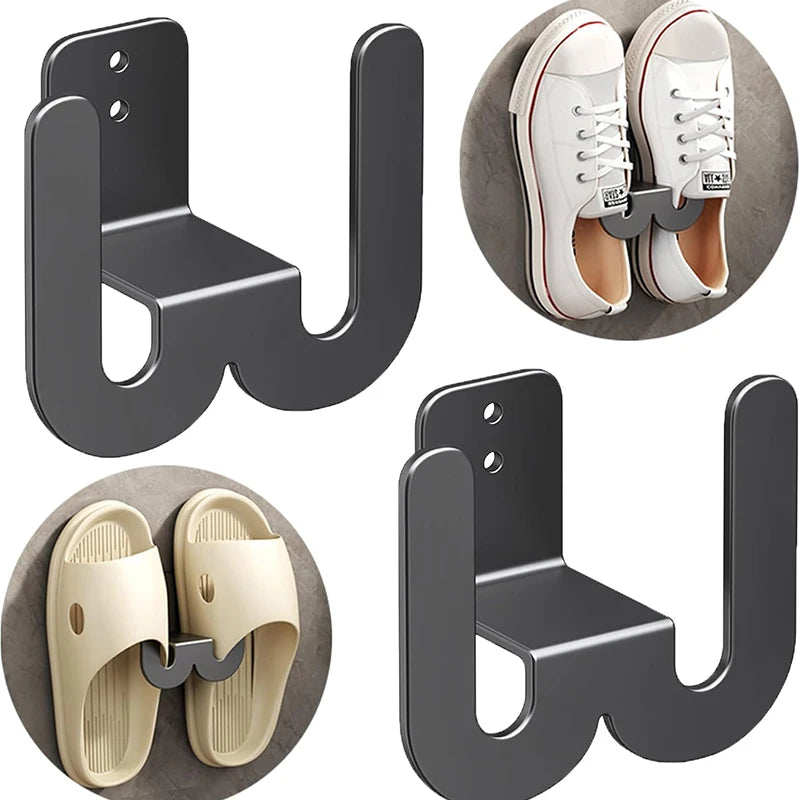 Wall-Mounted Slipper Rack for Bathroom Storage