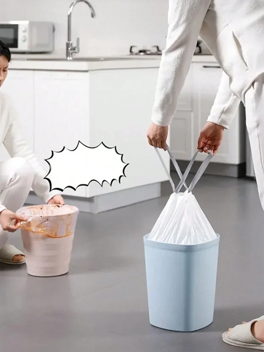 Heavy-Duty Drawstring Trash Bags for Kitchen and Home