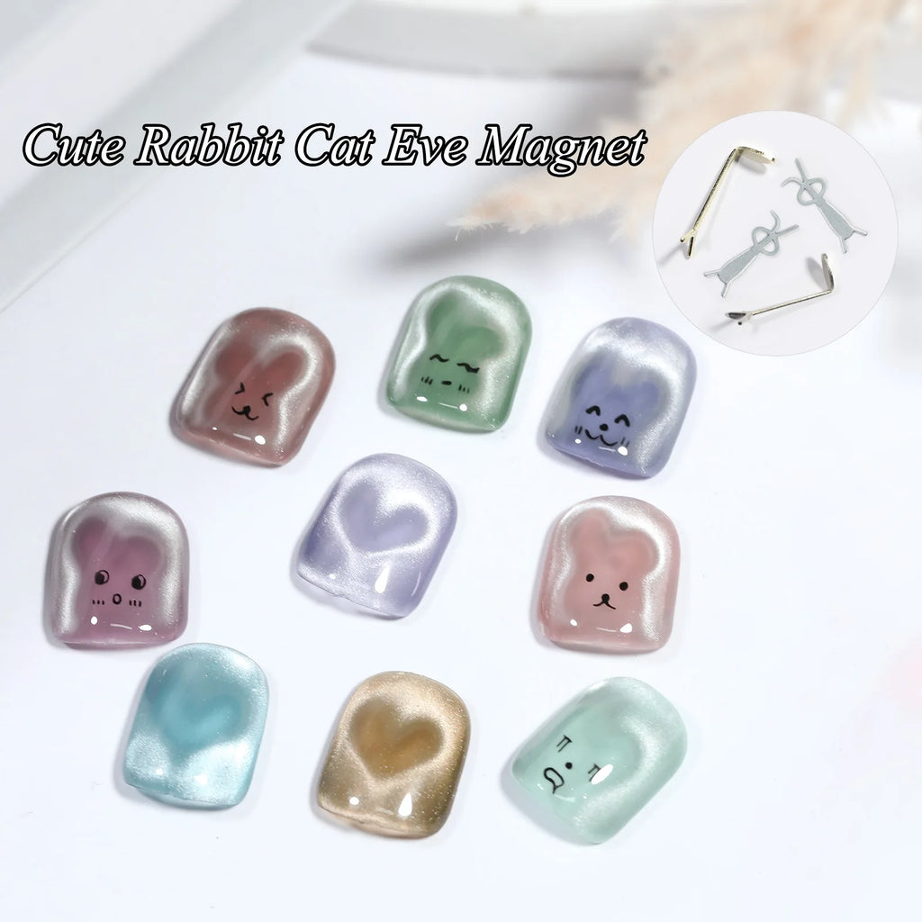 Rabbit Shape Magnetic Nail Art Stencil Tool