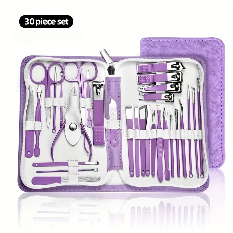 Professional Stainless Steel Manicure and Pedicure Grooming Set - 15