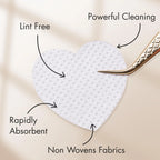 Lint-Free Heart Nail and Lash Cleaning Wipes