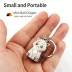 Cute Cat Portable Nail Clipper with Keychain