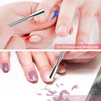 Dual-Ended Stainless Steel Cuticle Pusher and Nail Cleaner