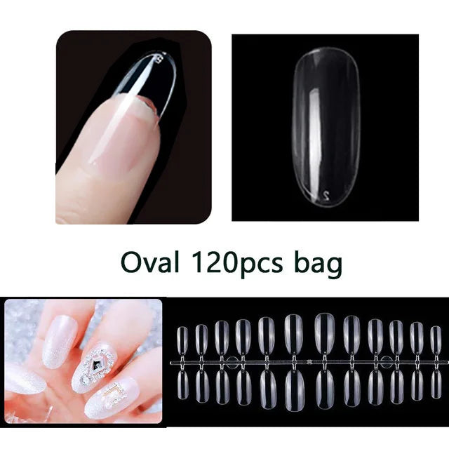 Almond Soft Gel Full Cover Press-On Nails